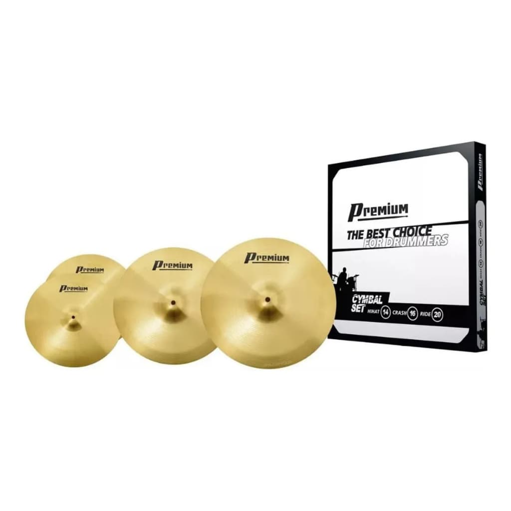 Kit Set Prato Premium 14 16 20 Hihat Crash Ride