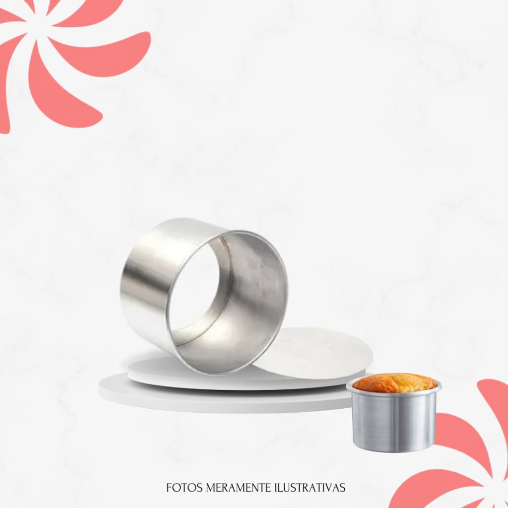 Forma Redonda Para Bolos - Fundo Falso - 25x12