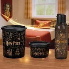 Tupperware Infantil Kit, Pote e Garrafa Harry Potter Hogwarts VARIAÇÃO 💯👀