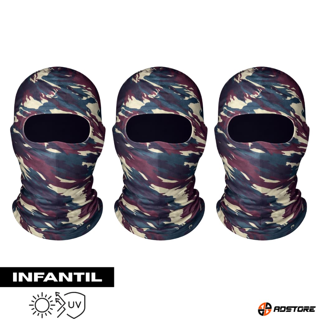 Kit 3 Touca Balaclavas Kids ADSTORE Camufladas Infantil Ninja