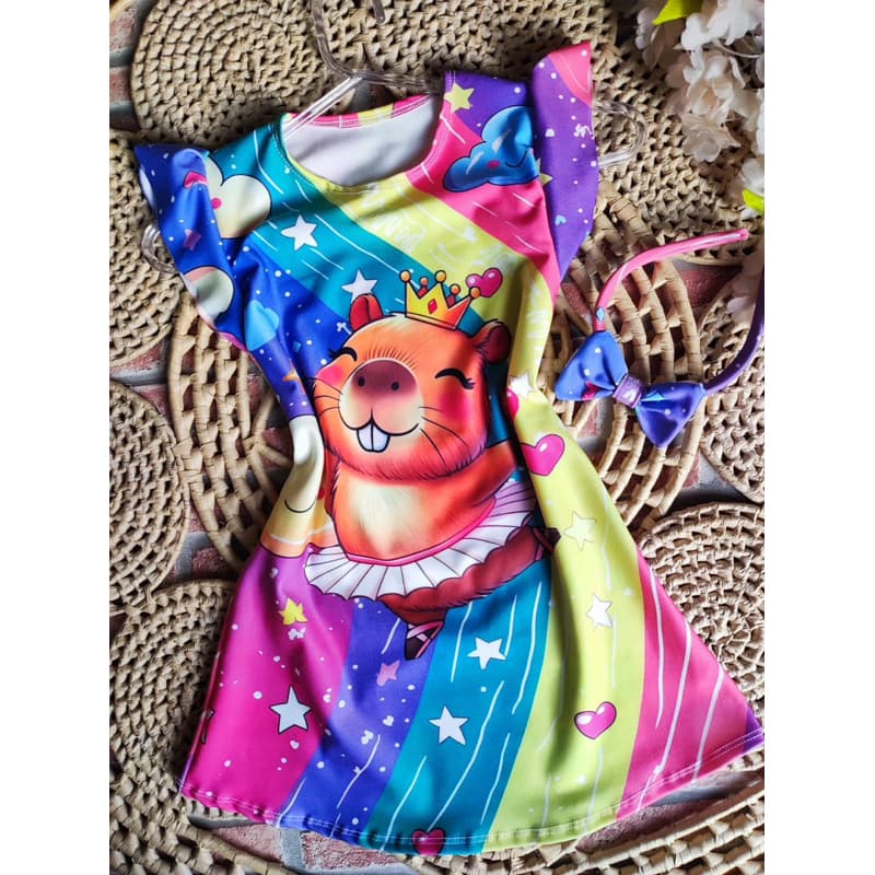vestido personagem com tiara