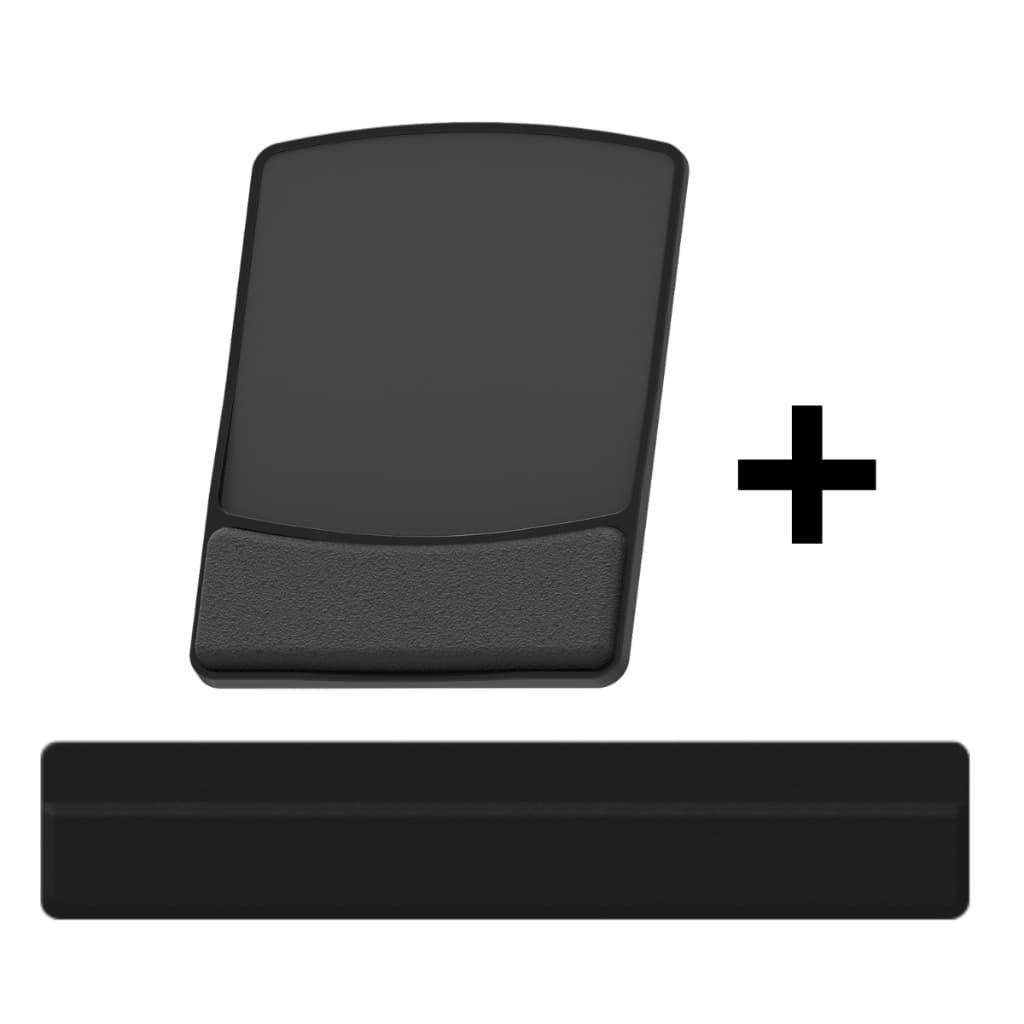 Kit Ergonômico Apoio De Punho Para Teclado + Mouse Pad