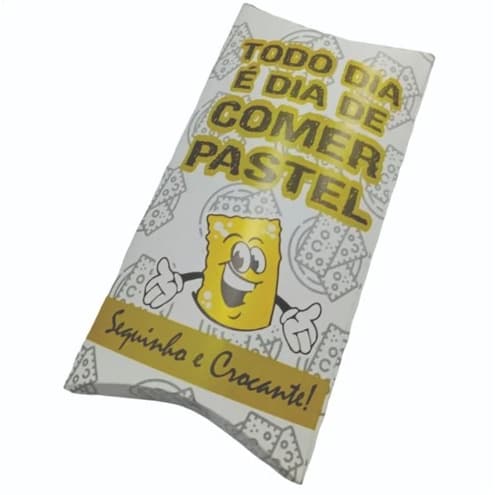 50 Embalagem Pastel Frito M Delivery Viagem Caixa Reforçada
