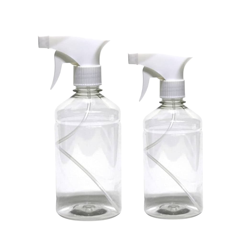 Kit Borrifador Spray Pulverizador Transparente 250ml e 500ml Material de Alta Qualidade
