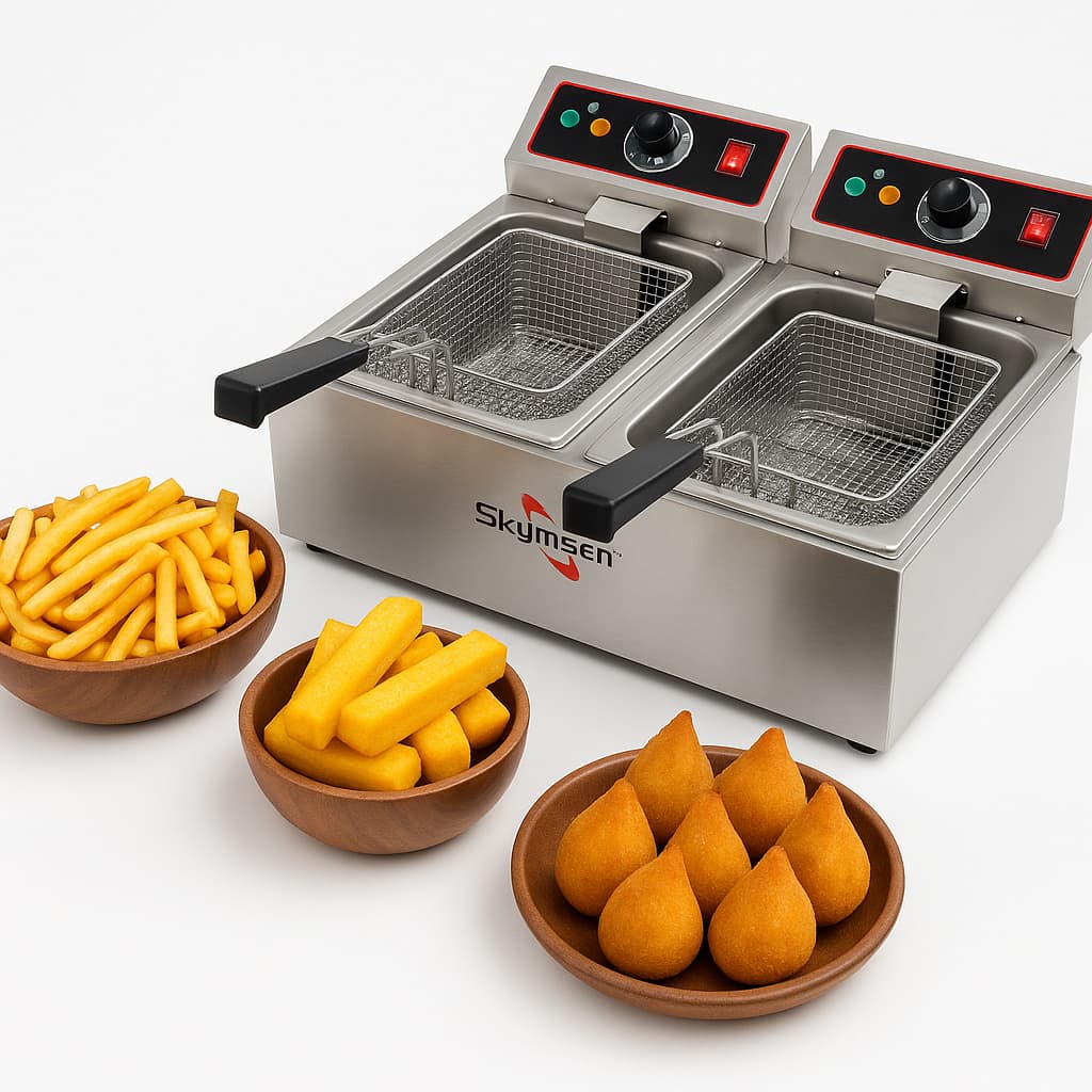 Fritadeira Elétrica Industrial Skymsen Fed-20-n Inox 10l Inox 220v 60 Htz