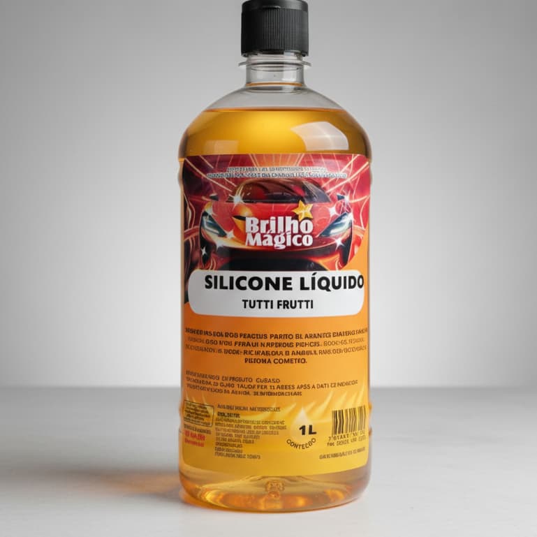 Silicone Líquido Automotivo Brilho Mágico 1LT -Tutti-Frutti-proteção, brilho e revitalização