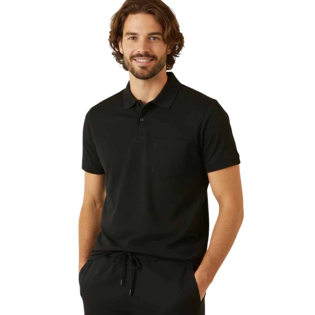 Camisa Polo Masculina Com Bolso Malwee Original em Algodão Alto Conforto