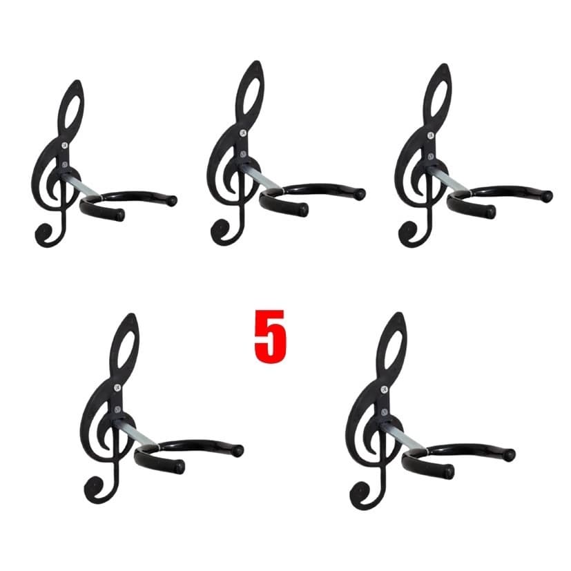 Kit 5 Suportes De Violão Parede, Guitarra, Baixo, Cavaquinho,Viola Ukulele