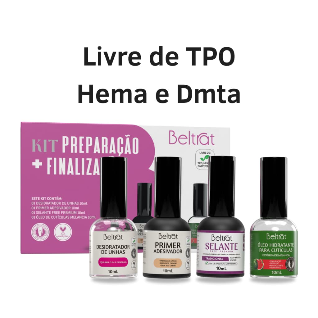 Kit Beltrat Preparação E Finalização De Alongamento De Unhas