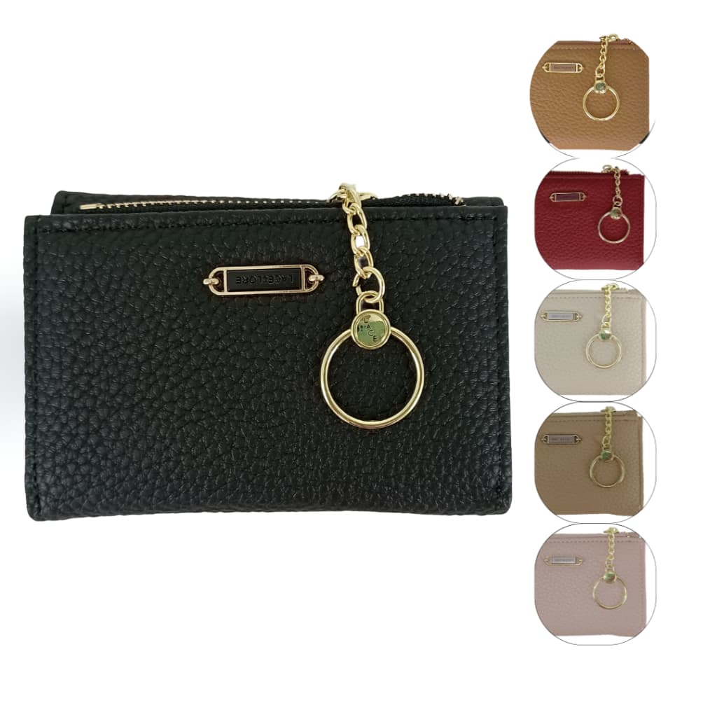 Carteira Feminina Porta Cartão Porta Moedas Repartição Chaveiro Bolso Com Zíper Moda Mulheres Luxo