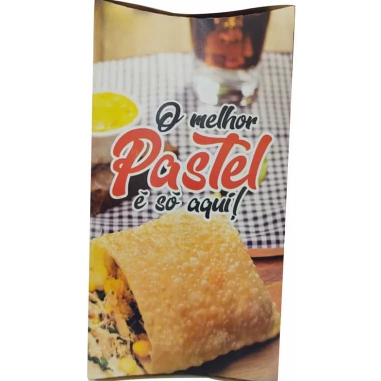 Embalagem Pastel Frito M Delivery Viagem Caixa Reforçada