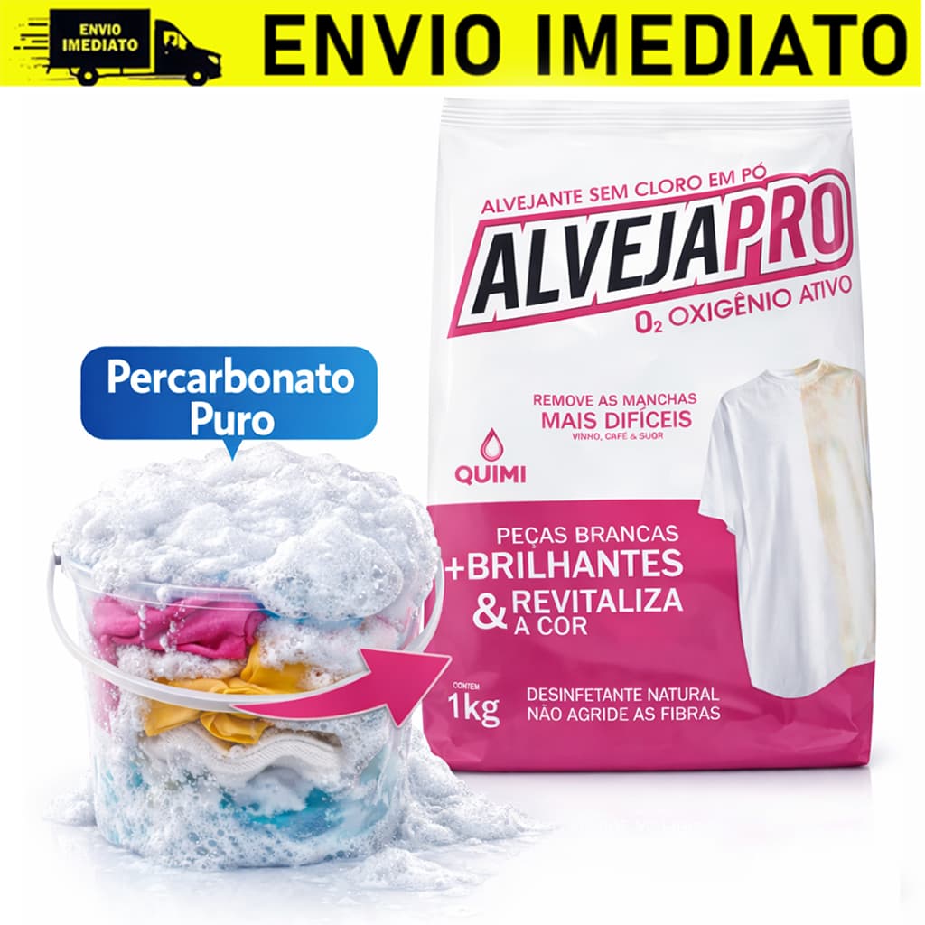 Percarbonato de sódio 100% PURO limpa manchas alvejante em pó sem cloro