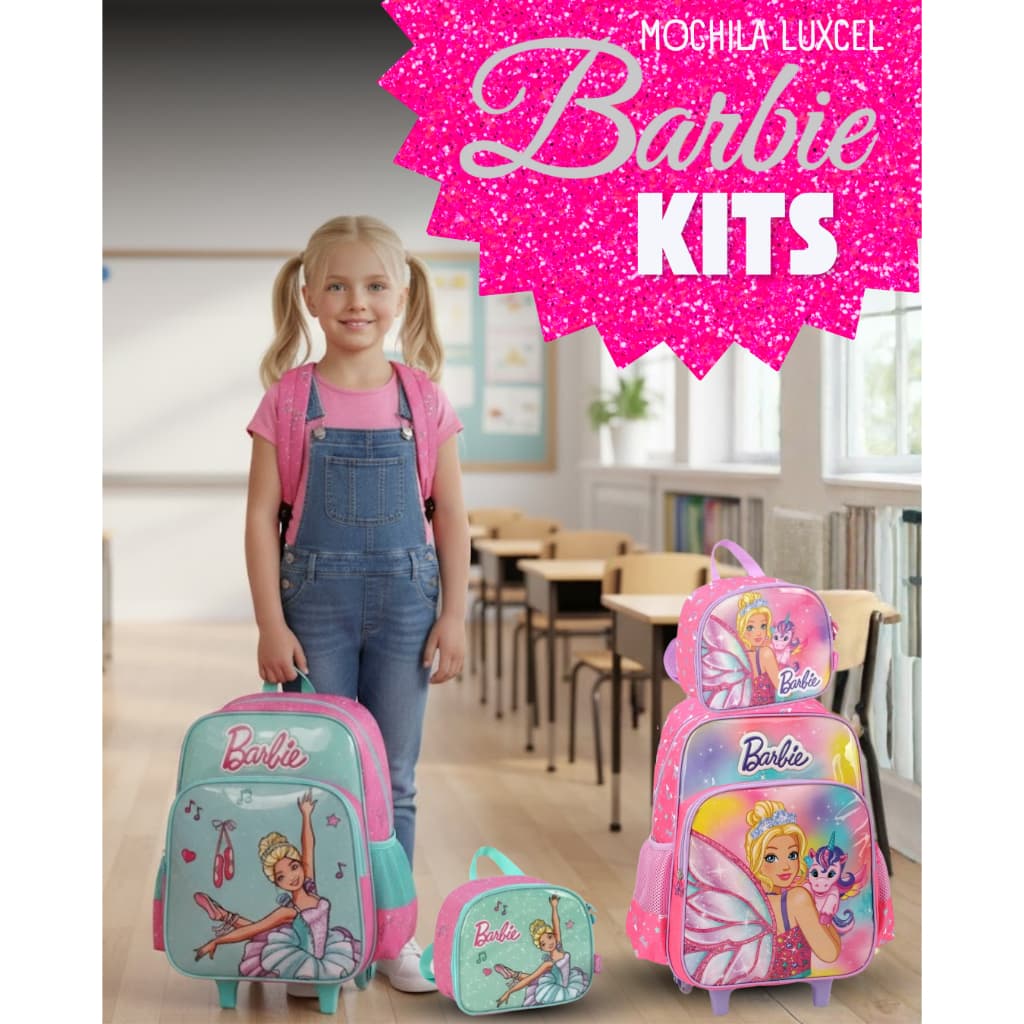 MOCHILA LUXCEL BARBIE - kits e mochilas