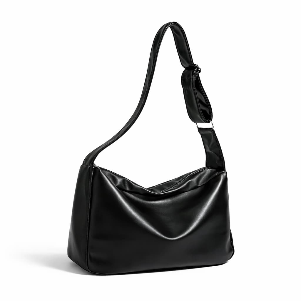 Bolsa Feminina Couro PU Elegante Transversal Ombro Casual Básica
