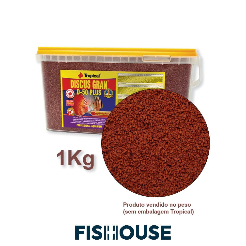 Ração para peixes - Discus Gran Plus D-50 (1kg -Granel) - Tropical