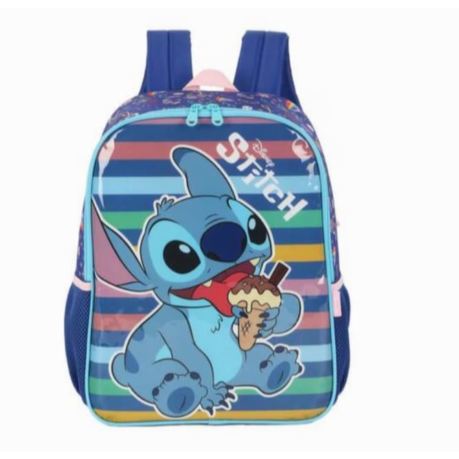 Mochila Escolar Lilo & Stitch Sorvete Costas Oficial Disney