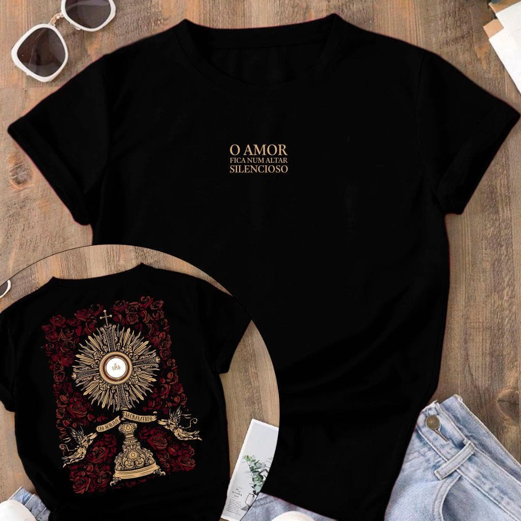 Camiseta Unissex Religiosa Cristã Católica Comunhão 100% Algodão Premium Qualidade Envio Imediato