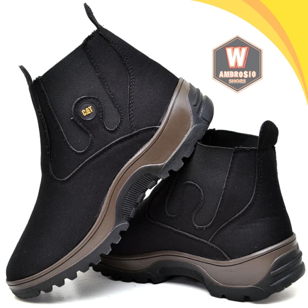 Bota Masculina Caterpillar Botina estilo Texana Calce Facil