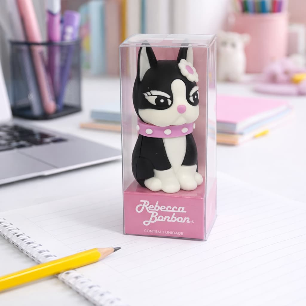 Apontador 3D Rebecca Bonbon Emborrachado SkyPaper Material Escolar