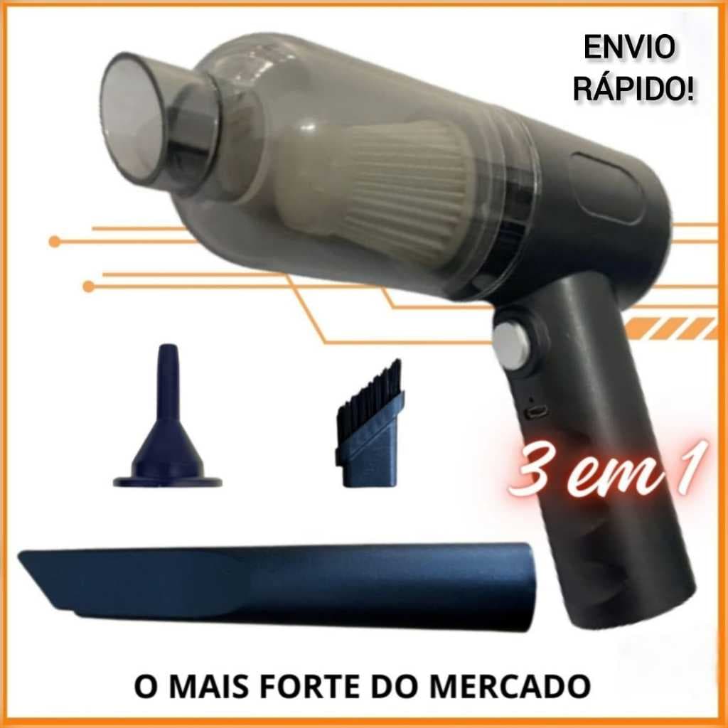 Aspirador De Pó Automotivo Linha Premium Portátil 3 em 1 Multifuncional Carro e Casa