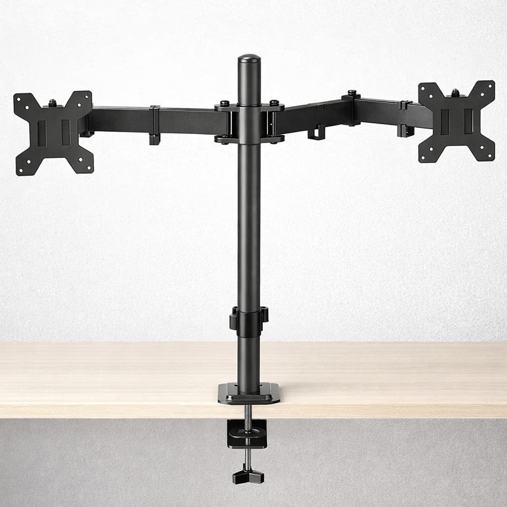 Suporte Duplo para Monitor 10 a 32 Braço Articulado Giratório Mesa Profissional