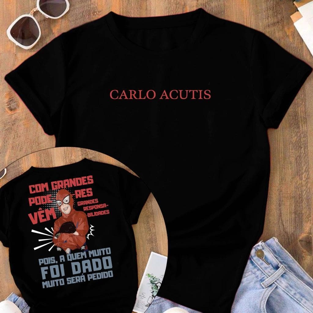 Camiseta Unissex Religiosa Cristã Católica Acustis Fé 100% Algodão Premium Qualidade Envio Imediato