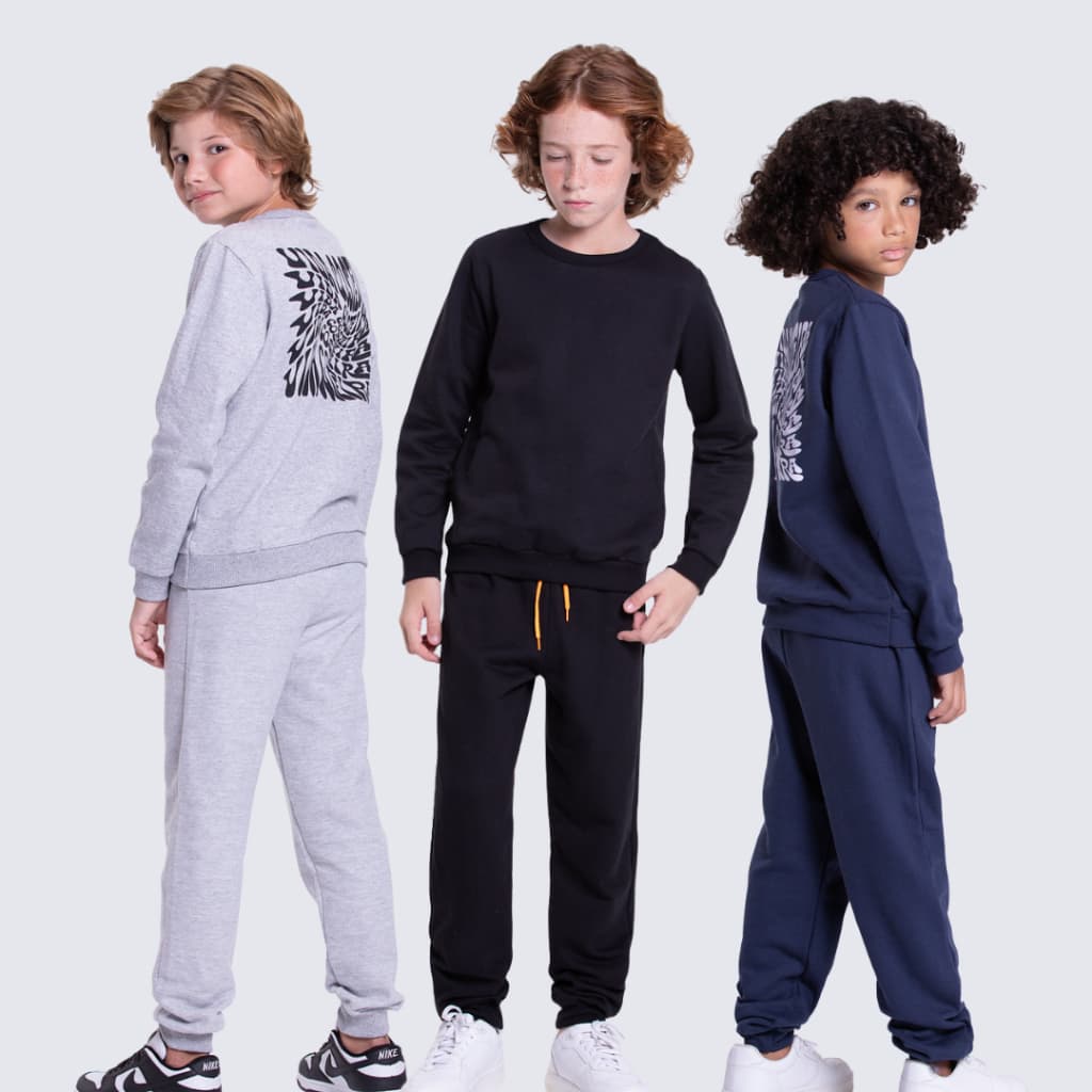 Conjunto Moletom Infantil Masculino Costas Street