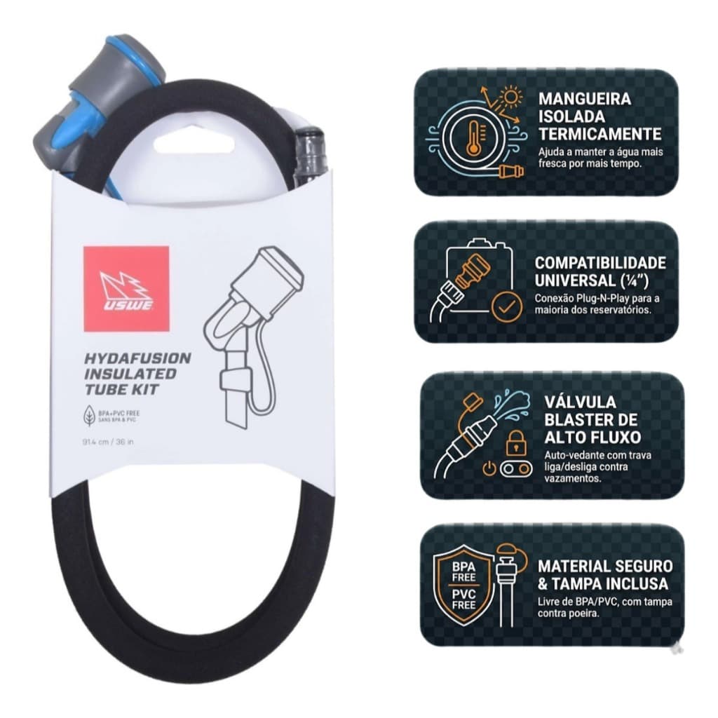 Kit Mangueira e Bico Térmico para Reservatório de Mochila de Hidratação Bike Moto Trail