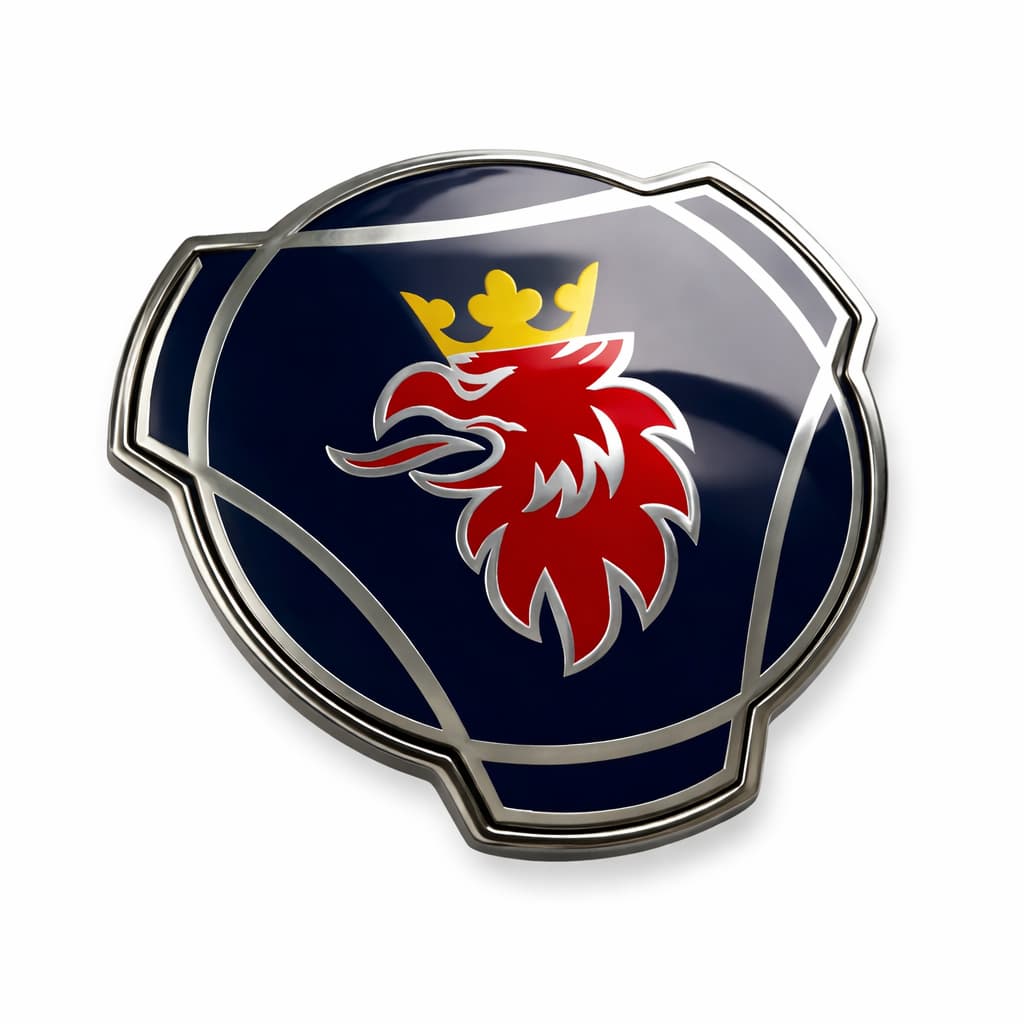 Emblema Galo Dragao  compativel com Scania 94 114 124 Serie4/5 Ferro - 14016