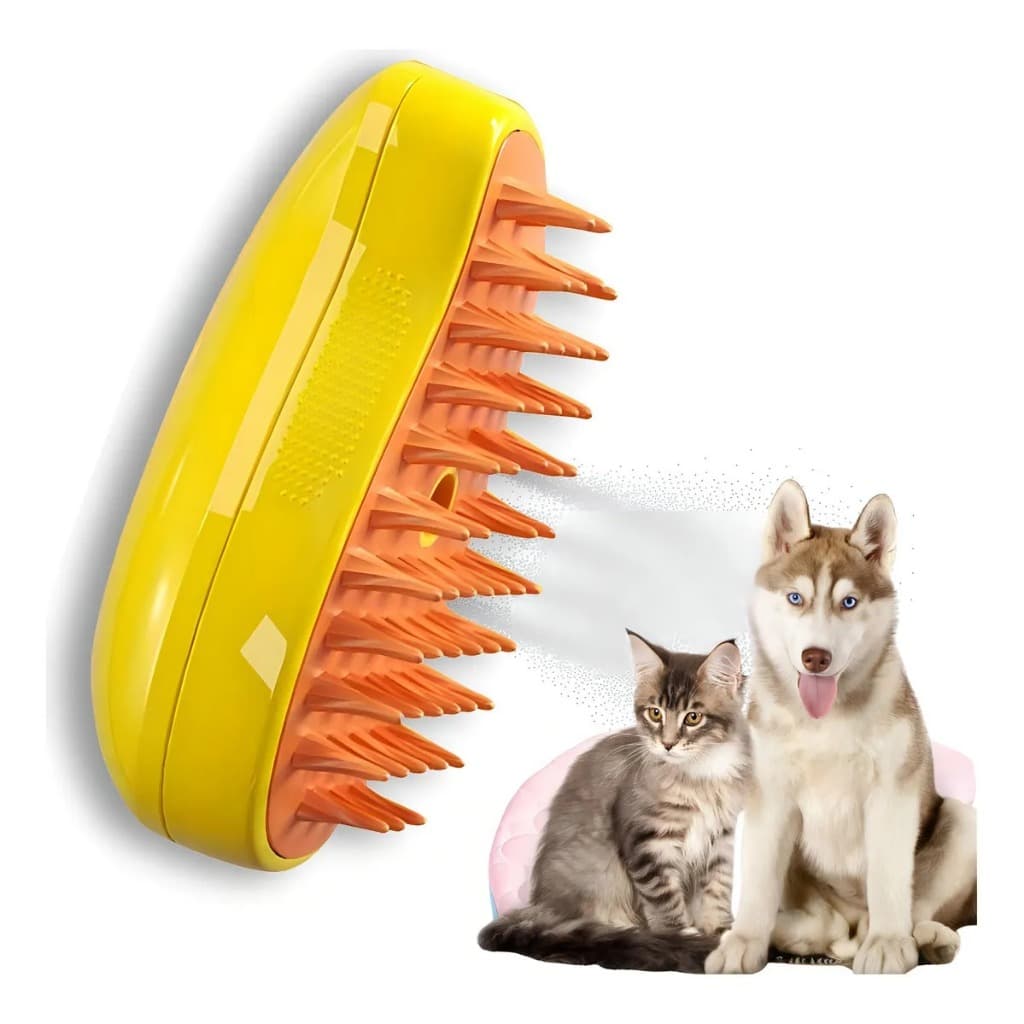 Escova A Vapor 3 Em 1 Para Cães De Gato, Spray Elétrico