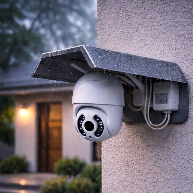 Suporte Telhado Para Câmera Wi-Fi Externa Aço Galvanizado Anti Chuva