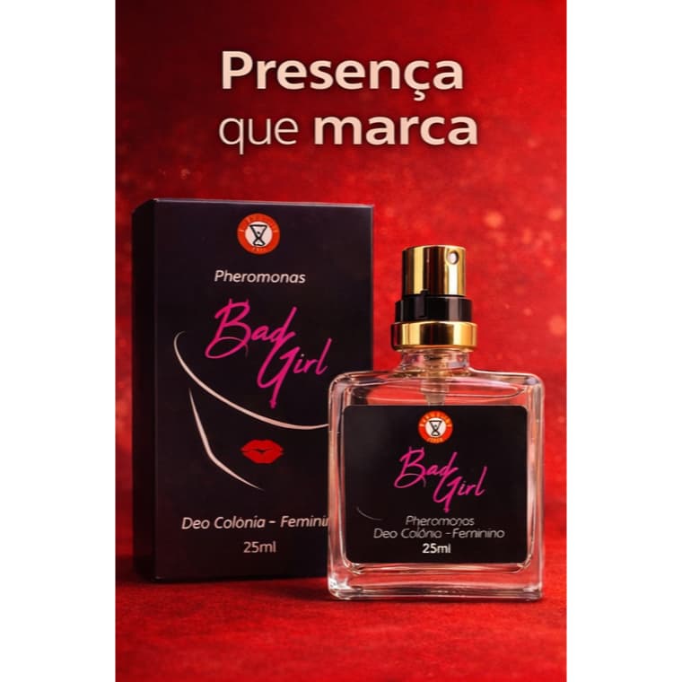 Déo Colonia Feminino Bad Girl Pheromonas 25ml – Fragrância Floral Elegante e Confiante