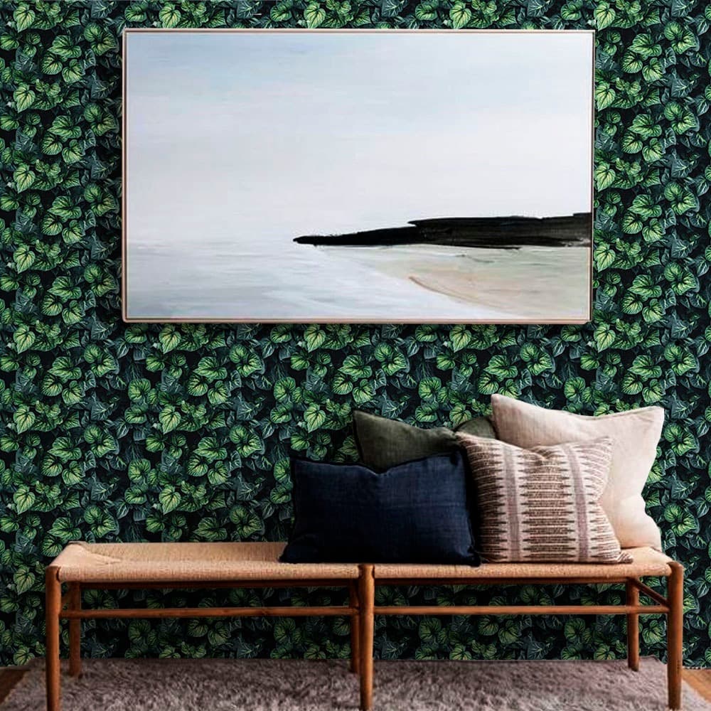 Papel de Parede Folhagem Tropical- Rolos de 0,58x3,00m Premium