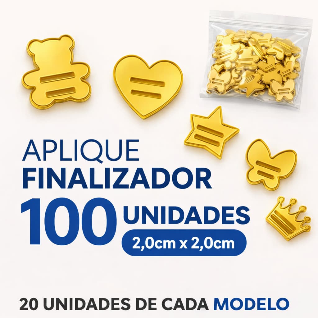 Kit 100 Passantes em Acrílico Dourado , Rosê, Prata para Laços | Finalizador Decorativo 2x2cm