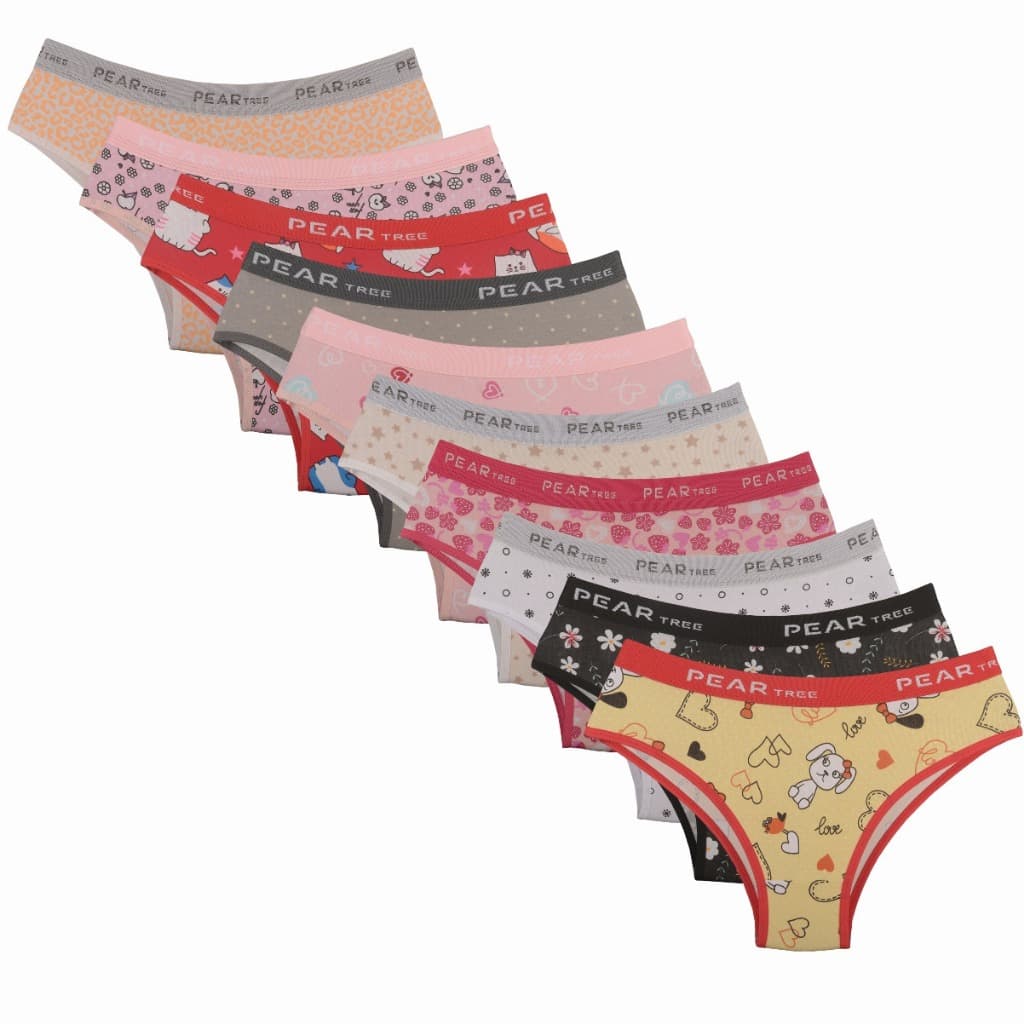 Kit Calcinhas Infantil Menina Moça Juvenil Criança Estampada
