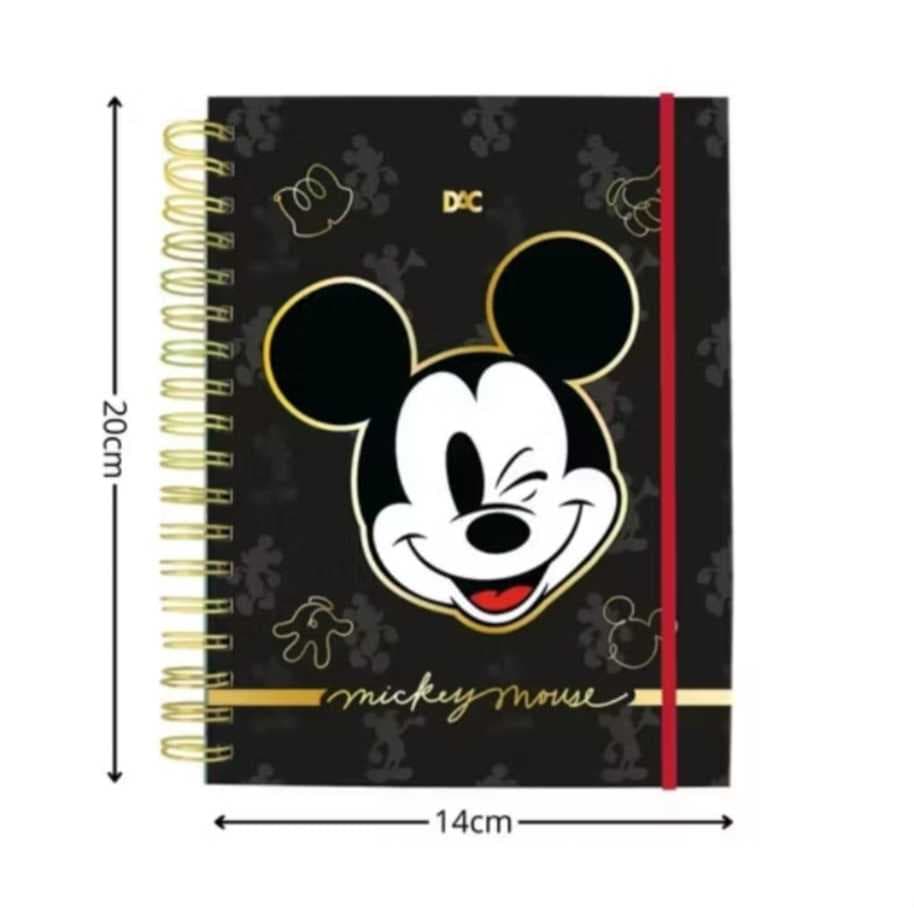 Caderno Smart Mini Mickey A5 Dac 10 Matérias 80 Folhas Escolar Anotação Original Disney Pequeno