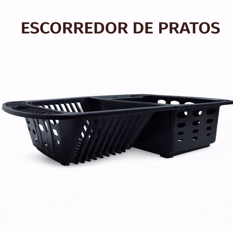 Escorredor Secador Pratos Talher Moderno em Plástico