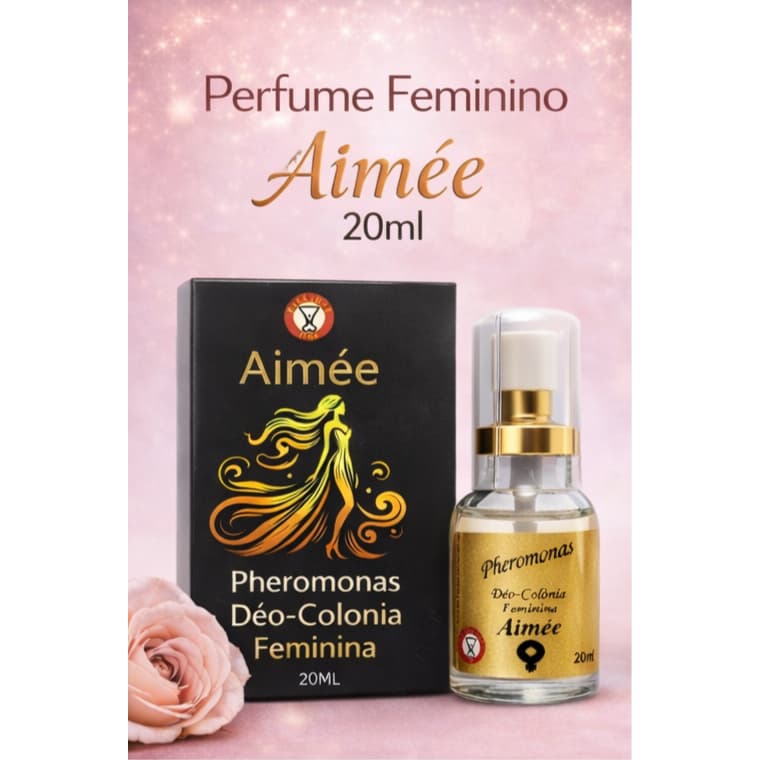 Déo Colonia Feminino Aimée Pheromonas 20ml – Aroma Floral Sensual e Sofisticado