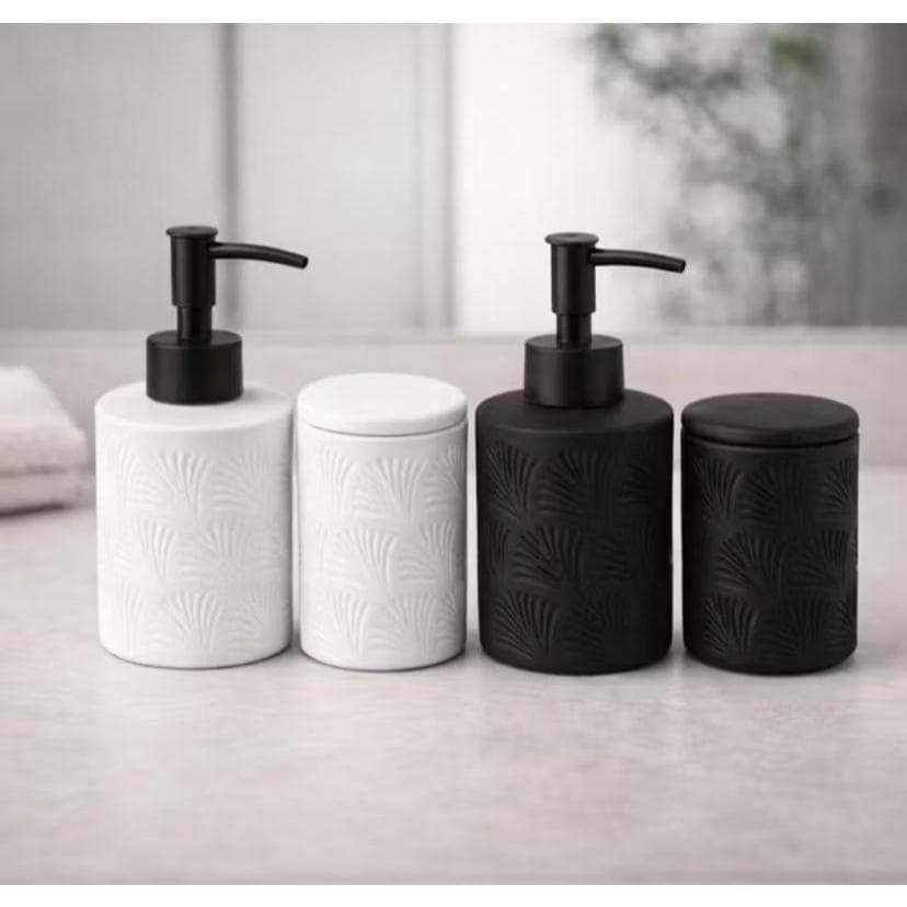 Conjunto 2 Peças para Banheiro de Cerâmica Stripes Nude - Lyor