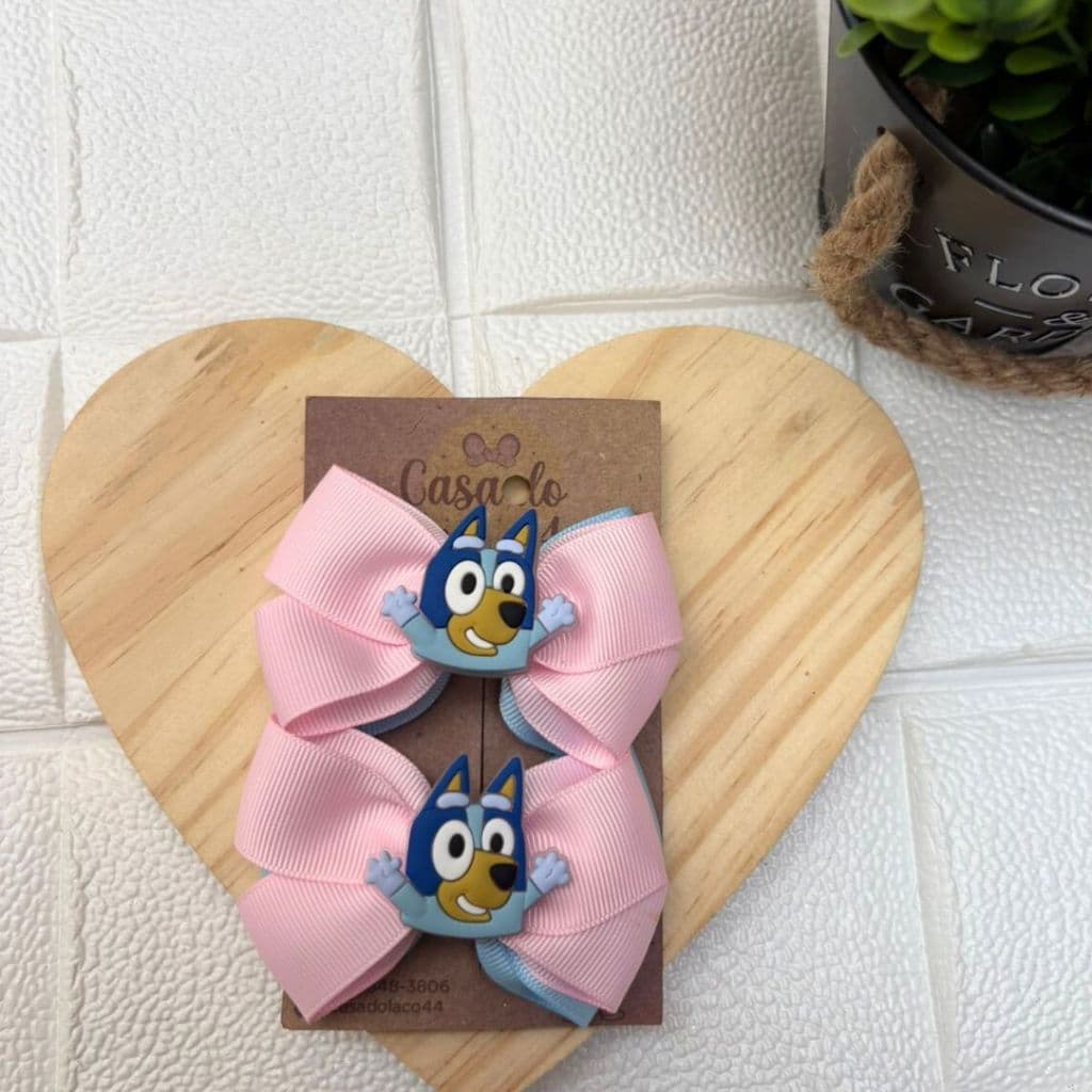 Laços de cabelo infantil bluey Luxo