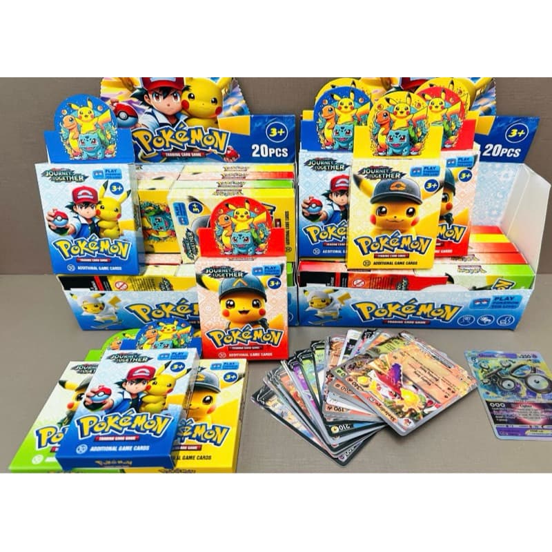 Kit Cartas Pokémon 10/31/45/55 Peças Gold Edition Cards Raros e Colecionáveis