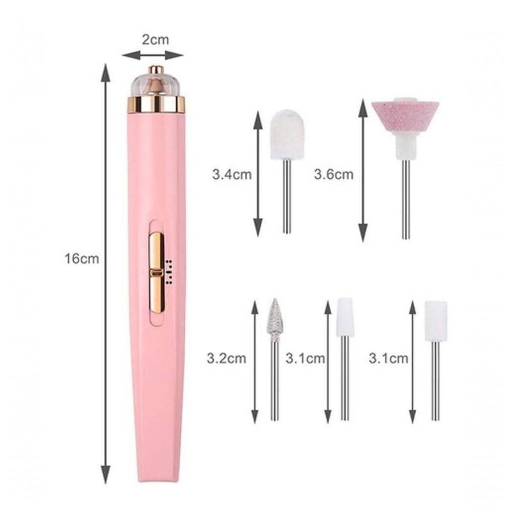 Lixadeira Lixa De Unha Alicate Remover 5 em 1 Manicure Cutícula Nails Sem Fio Portátil Recarregável