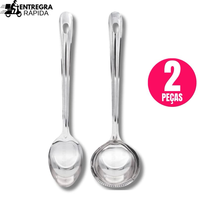 Utensilios para Cozinha INOX Colher de Arroz Concha Feijão Louça Comida Casa