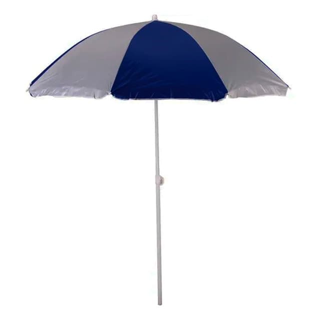 Guarda Sol Reforçado Praia 1,8 Piscina Area Externa Jardim Ombrelone Azul e Branco