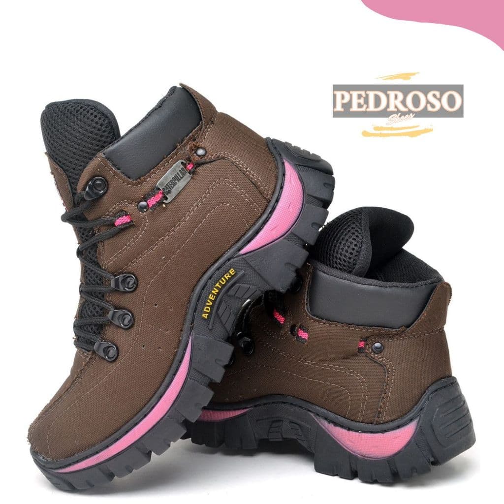 Bota Feminina Coturno Adventure Trilha Lona Reforçada