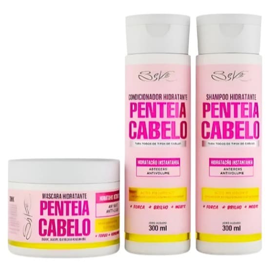 Kit Profissional Belkit Penteia Cabelo 3 Produtos