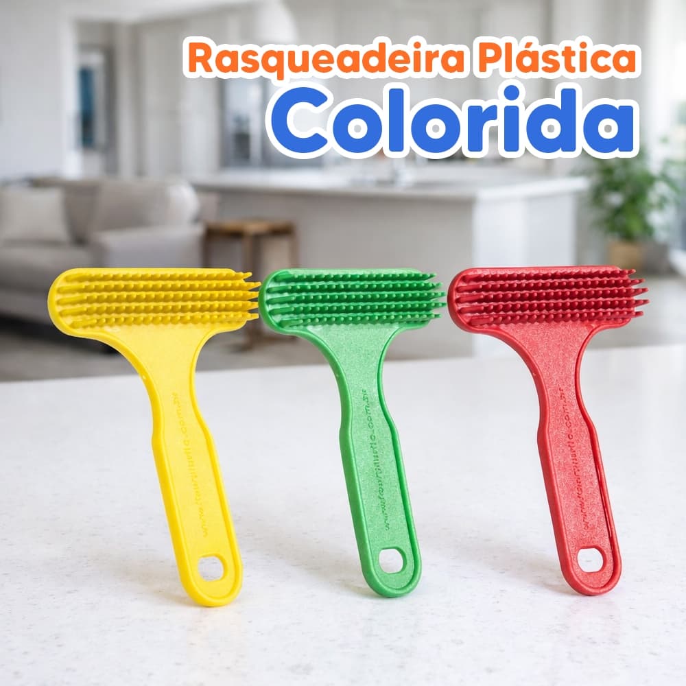 Rasqueadeira Escova Plástico Cães & Gatos