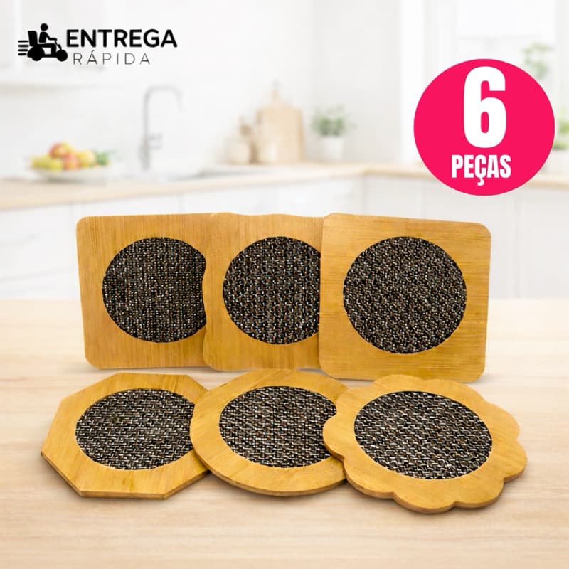 Descanso de Panela MDF 14,5cm Suporte Para Panela Quente Porta Panela Cozinha Mesa Posta - Escolha o Modelo
