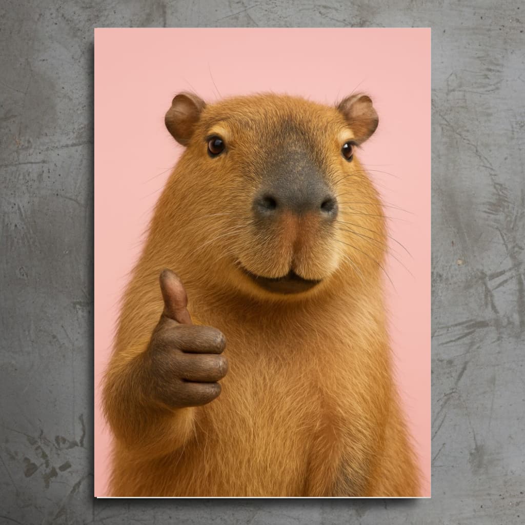 Placa Decorativa Capivara Certinho Decoração de Parede - Placas Decorativas Divertido