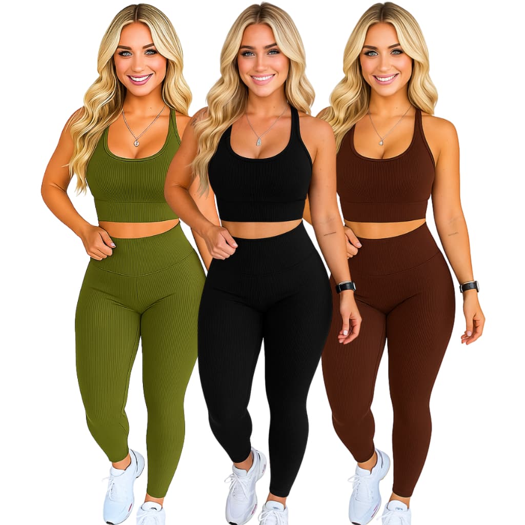 Kit 3 Conjuntos De Academia Feminino Fitness Zero Transparência Blackout Johnny Key